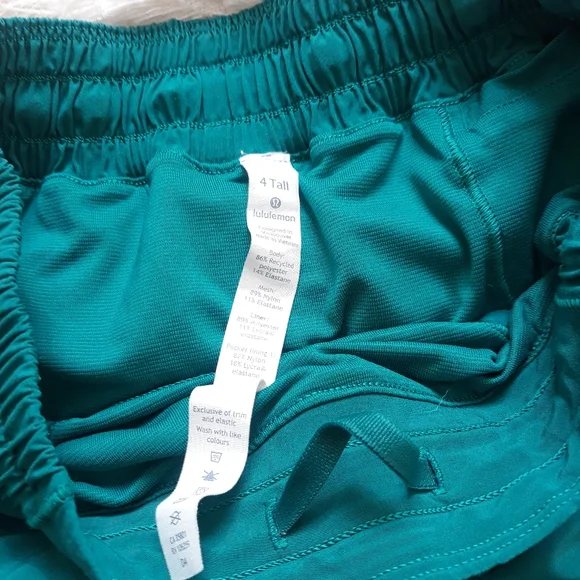 NWOT Lululemon Hotty Hot Shorts 4" Size 4 Tall - Teal Lagoon - Picture 12 of 14